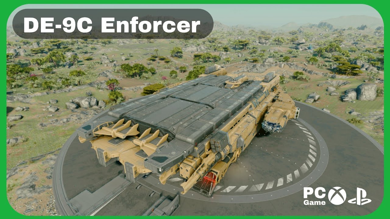 Обзор корабля DE-9C Enforcer из мода ASC Arsenal для Starfield