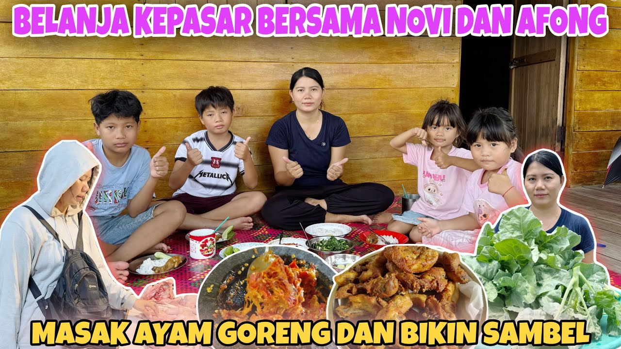 BELANJA KEPASAR SIANTAN BERSAMA NOVI DAN AFONG‼️LANJUT PANEN SAYUR KAILAN DAN BAGI MAMA