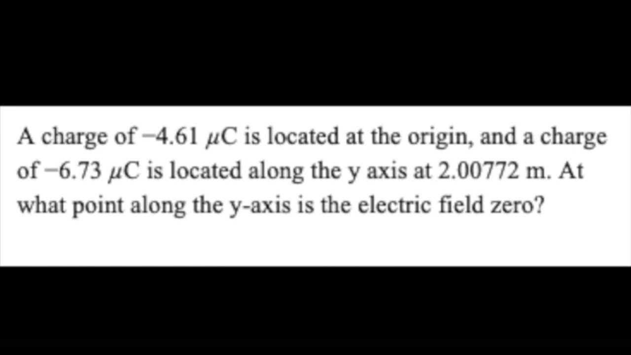 Position of Zero Electric Field