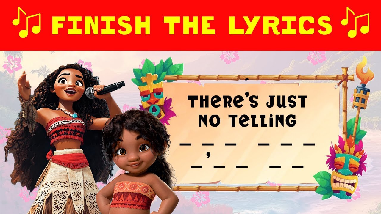 Moana 2 FINISH THE LYRICS! Moana, Maui & Simea Sing Alongs! Disney Music Trivia & Quiz