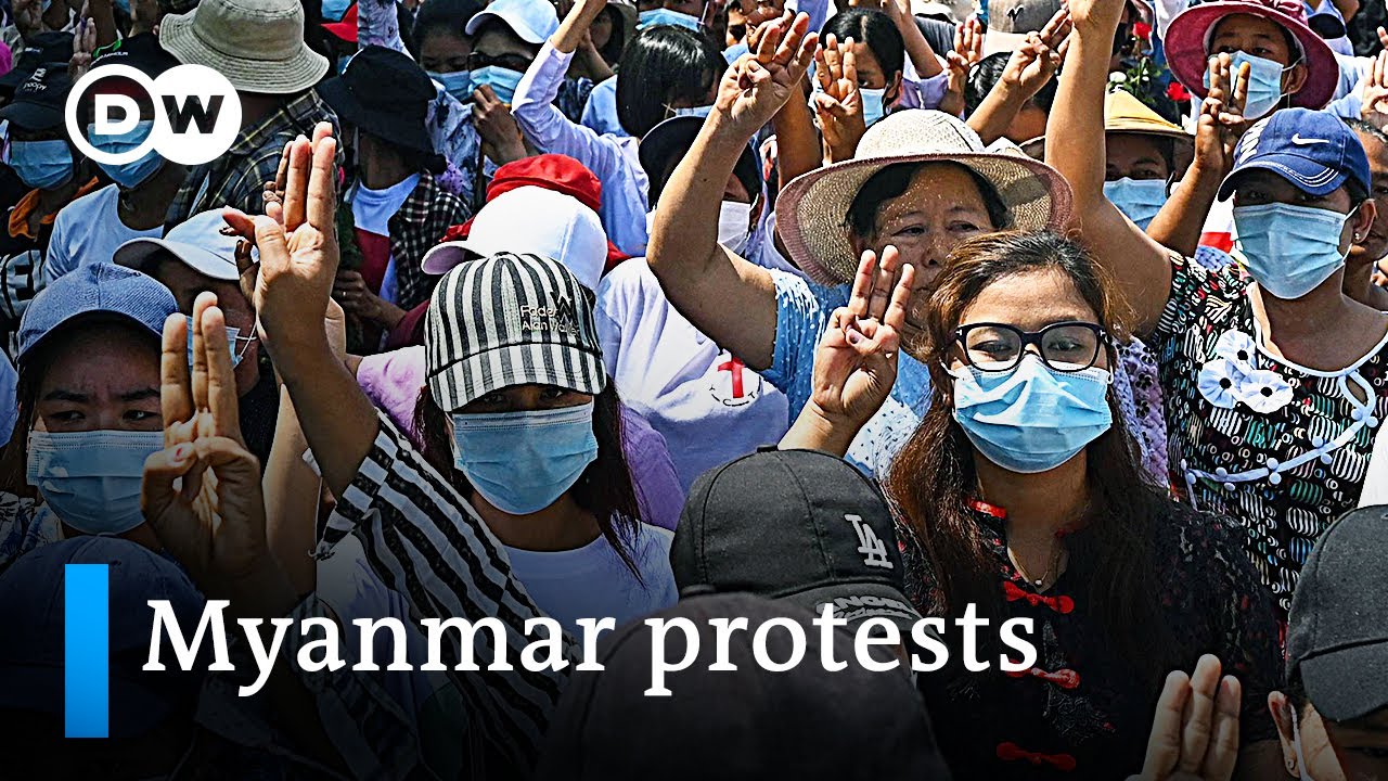 Myanmar security forces open fire on protesters | DW News