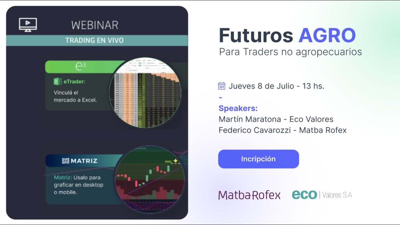 Webinar MatbaRofex-Eco: Futuros AGRO para Traders No Agropecuarios con Trading en VIVO
