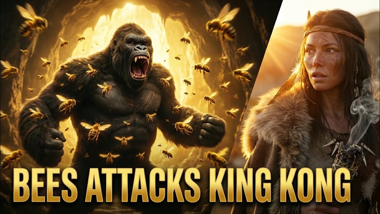 King Kong Attacked by Giant Bees! 🐝 Epic Jungle Story | Hollywood Cinematic Adventure