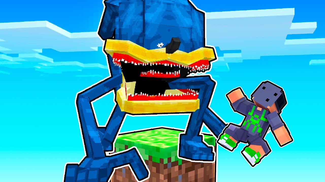 JOGANDO com o SHIN SONIC TAPES em APENAS UM BLOCO no MINECRAFT