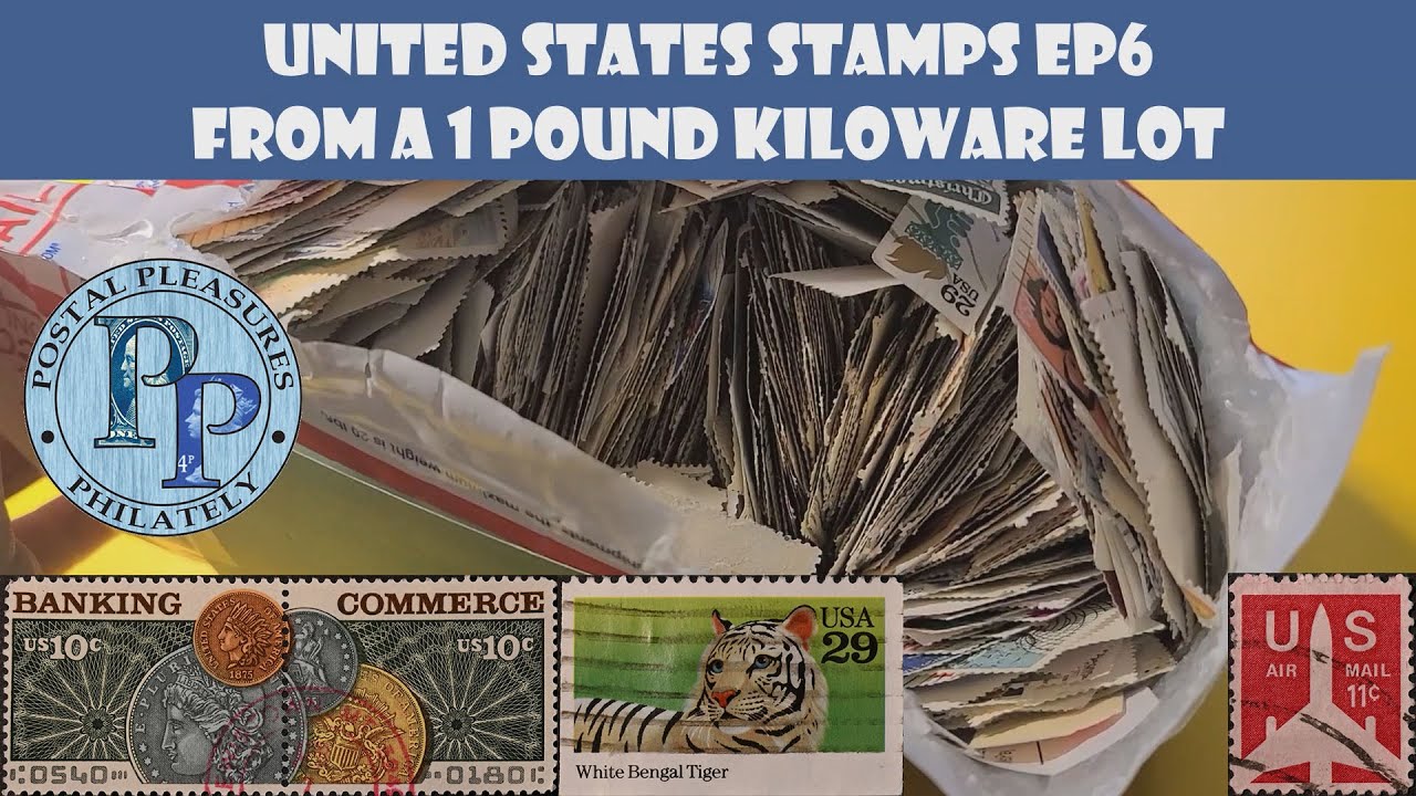 US Stamps Ep6 - 1 Pound Kiloware Lot Of Collectable United States Stamps - What Will I Find?