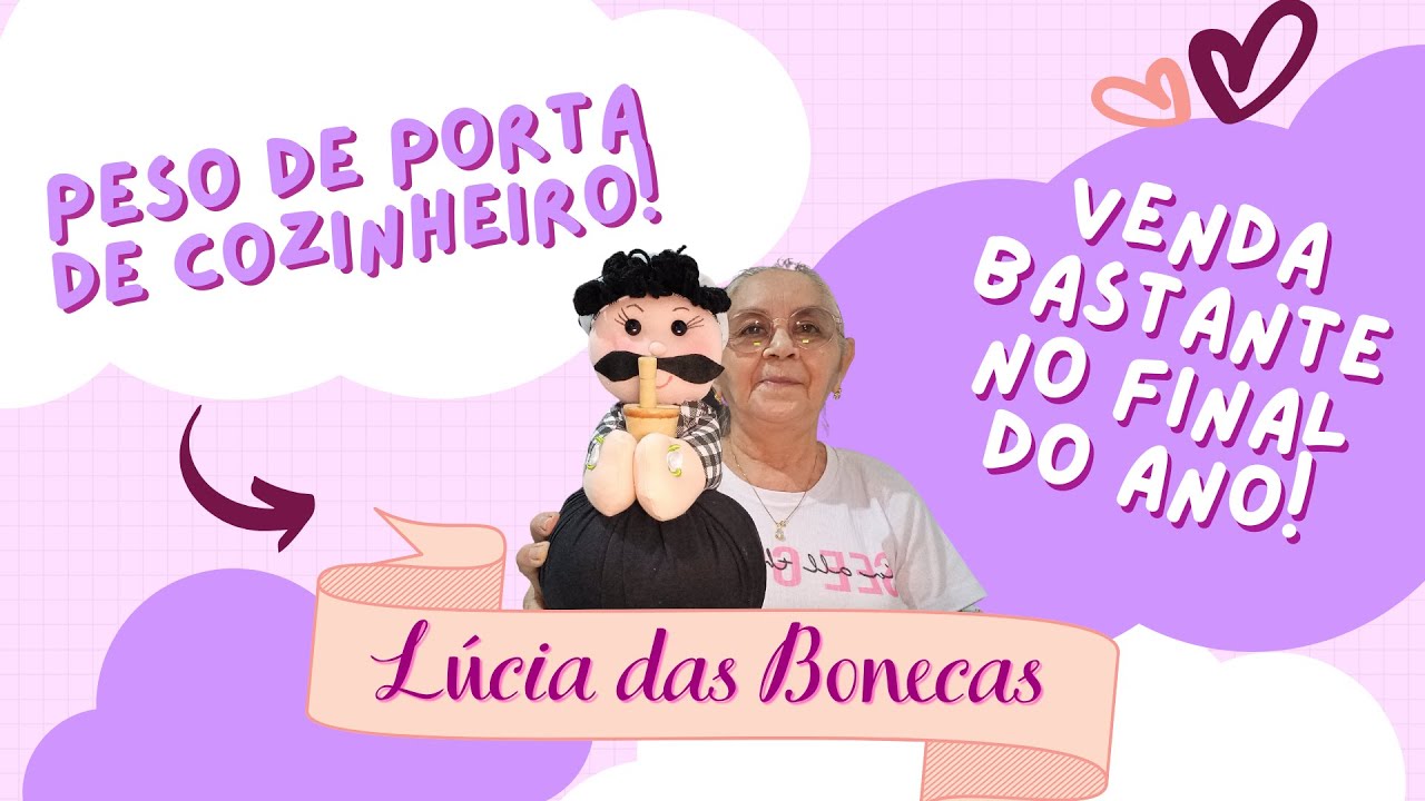 VENDA MUITO NO FINAL DO ANO ESSE PESO DE PORTA DE COZINHEIRO - BONECA DE PANO PARA VENDER MUITO