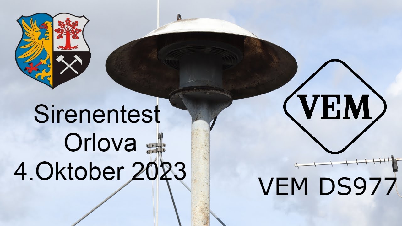 Sirenentest Oktober 2023 | VEM DS977 | Orlová - Lutyně (CZ)