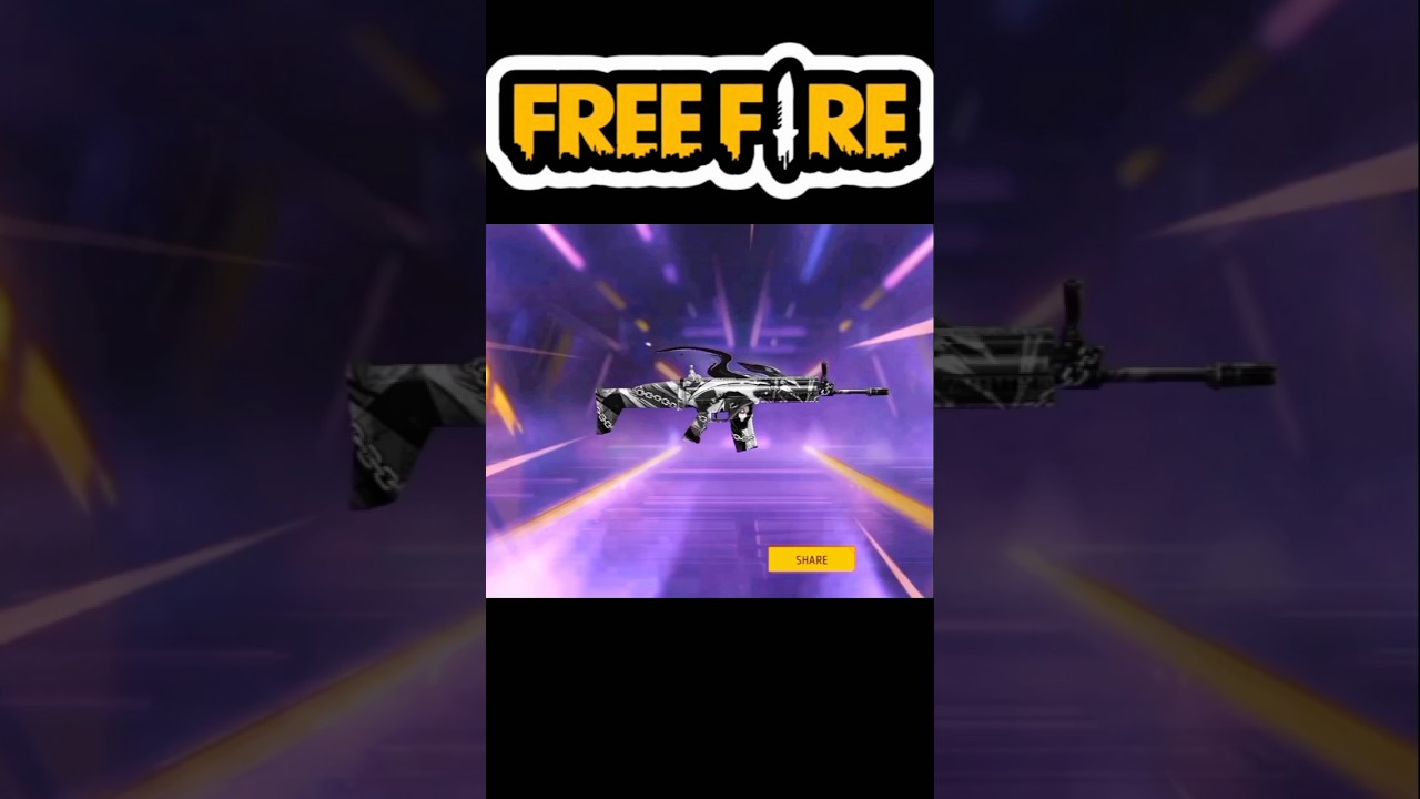 1️⃣ New Weapon Royal 🔥 Tagda Black SCAR Skin 😈