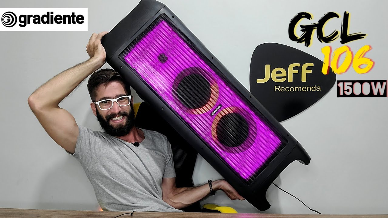 TREMEU TUDO! 😱 Torre GRADIENTE EXTREME COLORS GCL106 1500W RMS: A melhor do Canal! (Unboxing)