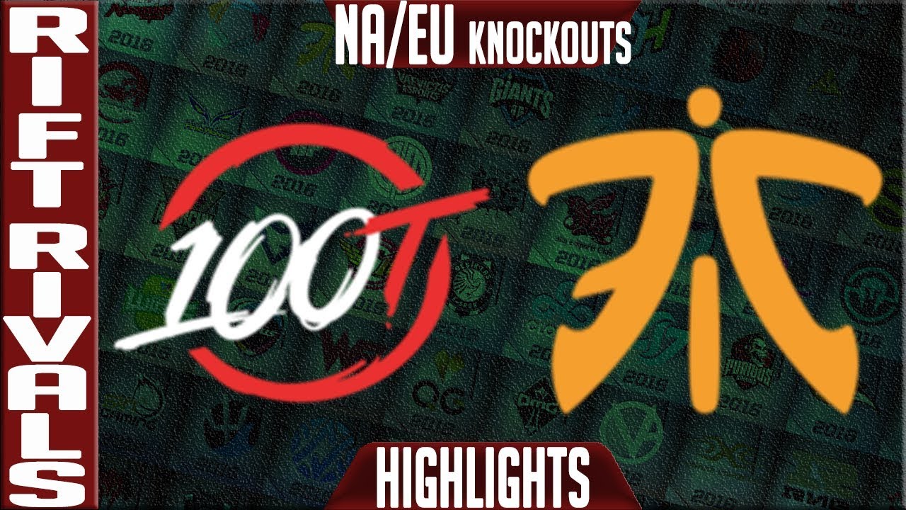 100 vs FNC Highlights | Rift Rivals 2018 Knockouts Game 2 NA vs EU | 100 Thieves vs Fnatic