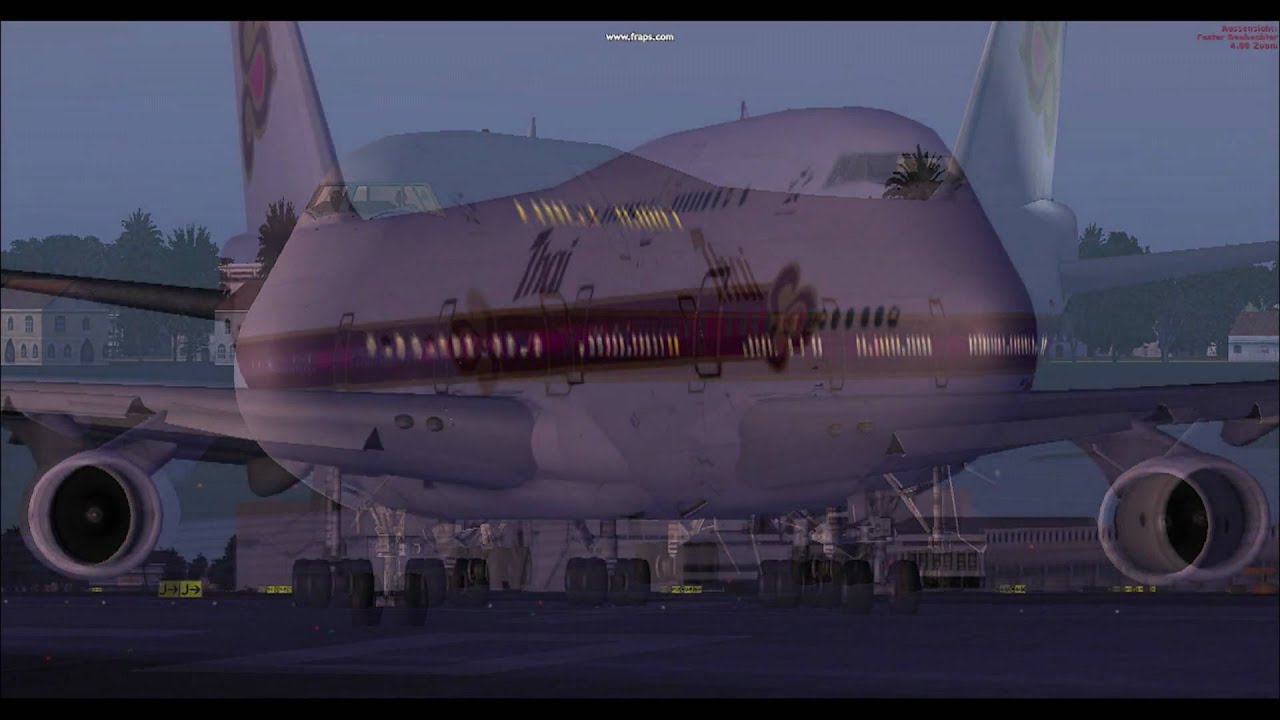 ✈ [HD] Boeing 747 Thai airways with Flight Safety Instructions !
