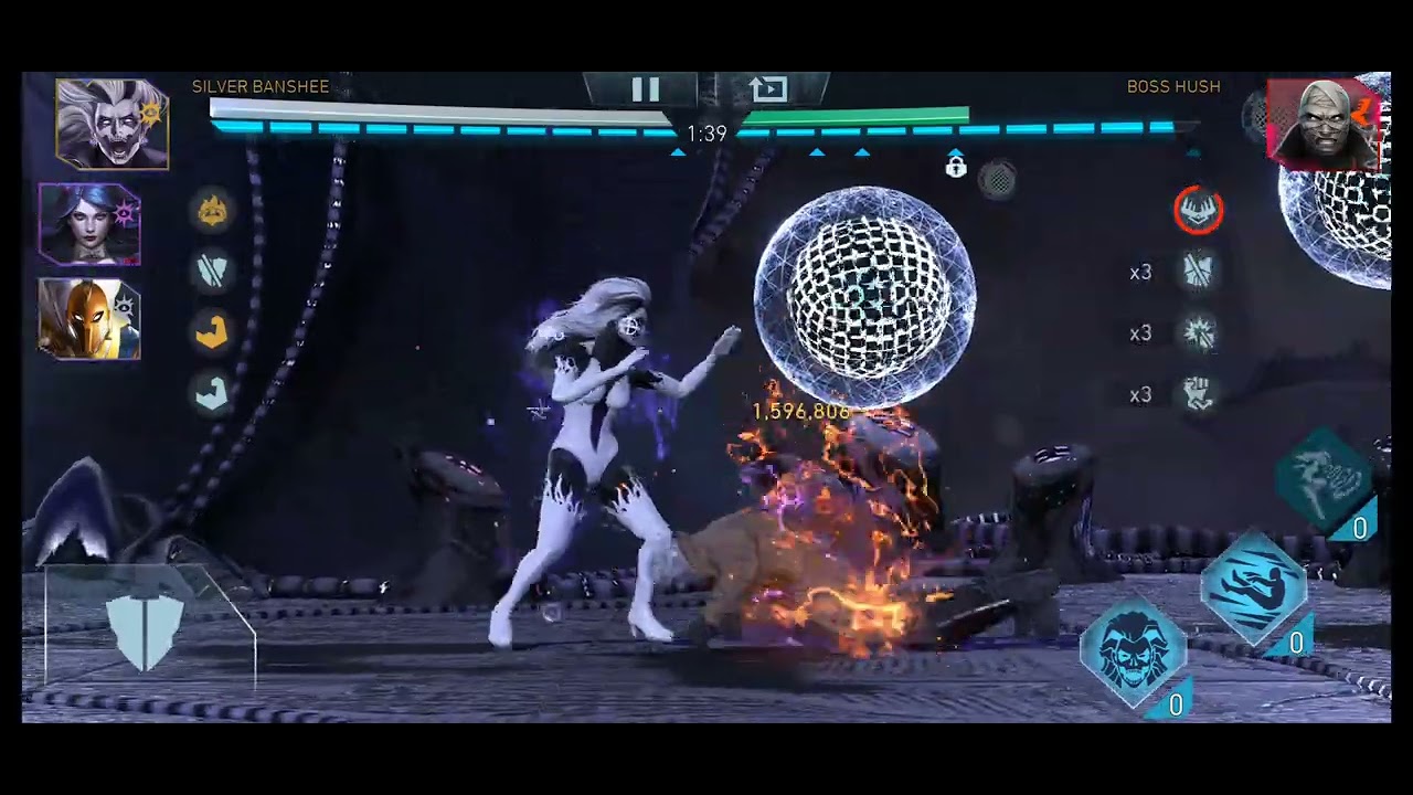 Silver Banshee One shots Boss Hush | T10 League Raids #injustice2mobile #injustice2
