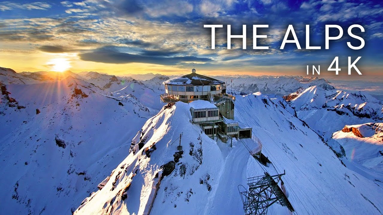 The Alps | Drone and Relaxing Music | 4k