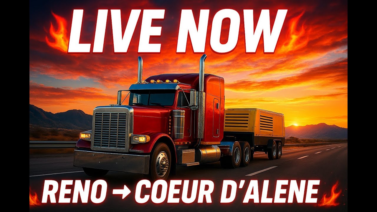 🚚 LIVE NOW | American Truck Simulator | Reno, NV ➝ Coeur d'Alene, ID | 7t Mobile Air Compressor | 1