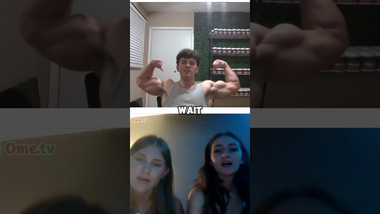 Flexing on Omegle w/ funny reactions #gym #flexing #alexeubank #funny #samsulek #fitness #omegle