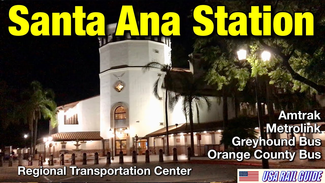 [ Amtrak Station ] Short trip of Orange County Bus 59, Santa Ana in California