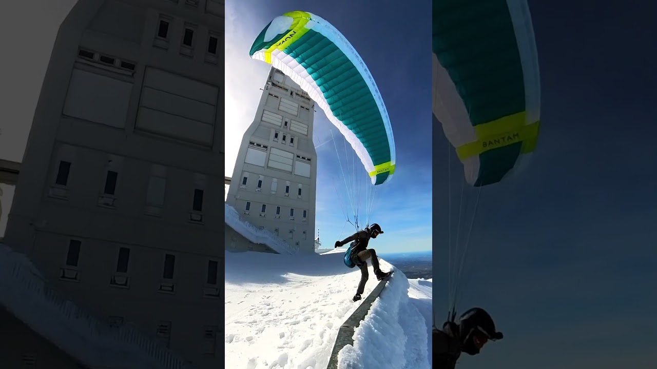 Don't trust slippery barrier 👌😅 #speedflying #paragliding #parakite #flying #sketchy #montventoux