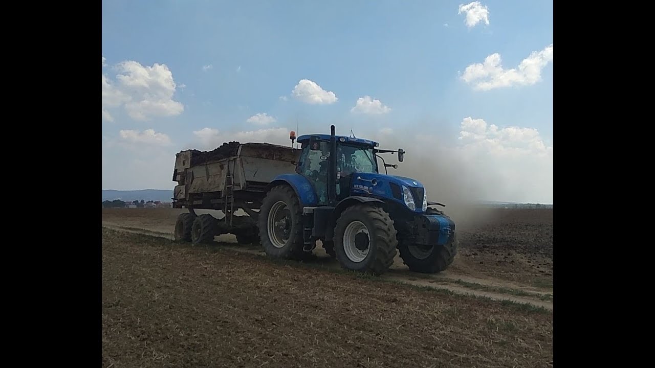 Rozmetanie Hnoja 2018 / Spreading manure / New Holland T6,140/T7,250 / Massey Ferguson 8690 / 6499