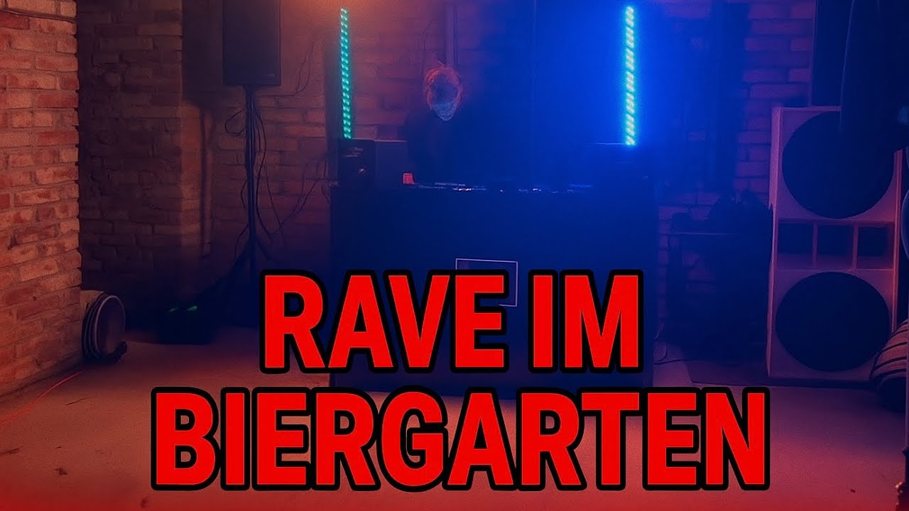Techno Rave im Schloss-Biergarten mit Doppel 21&ldquo; 18Sound NTLW5000 | Nova VS12 | CVR DSP3004 DSP1004