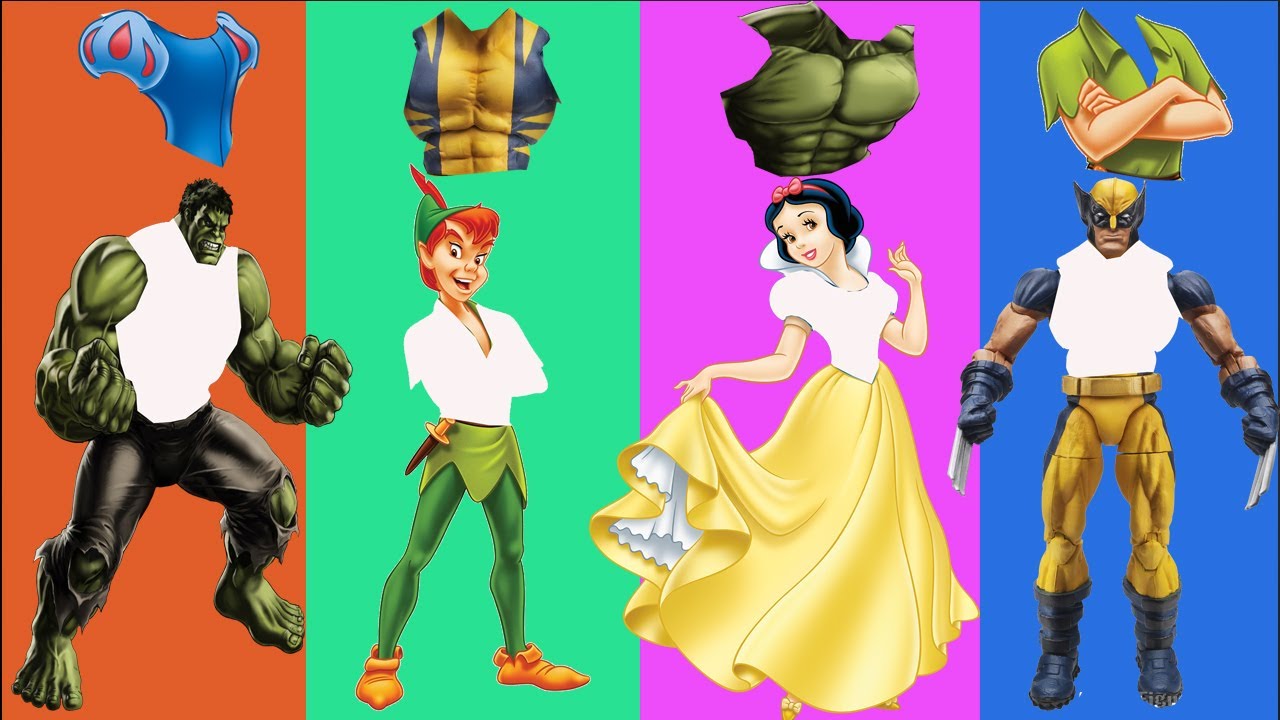 WRONG DRESS Hulk Princess Disney X Men Peter Pan  Toys For Kids