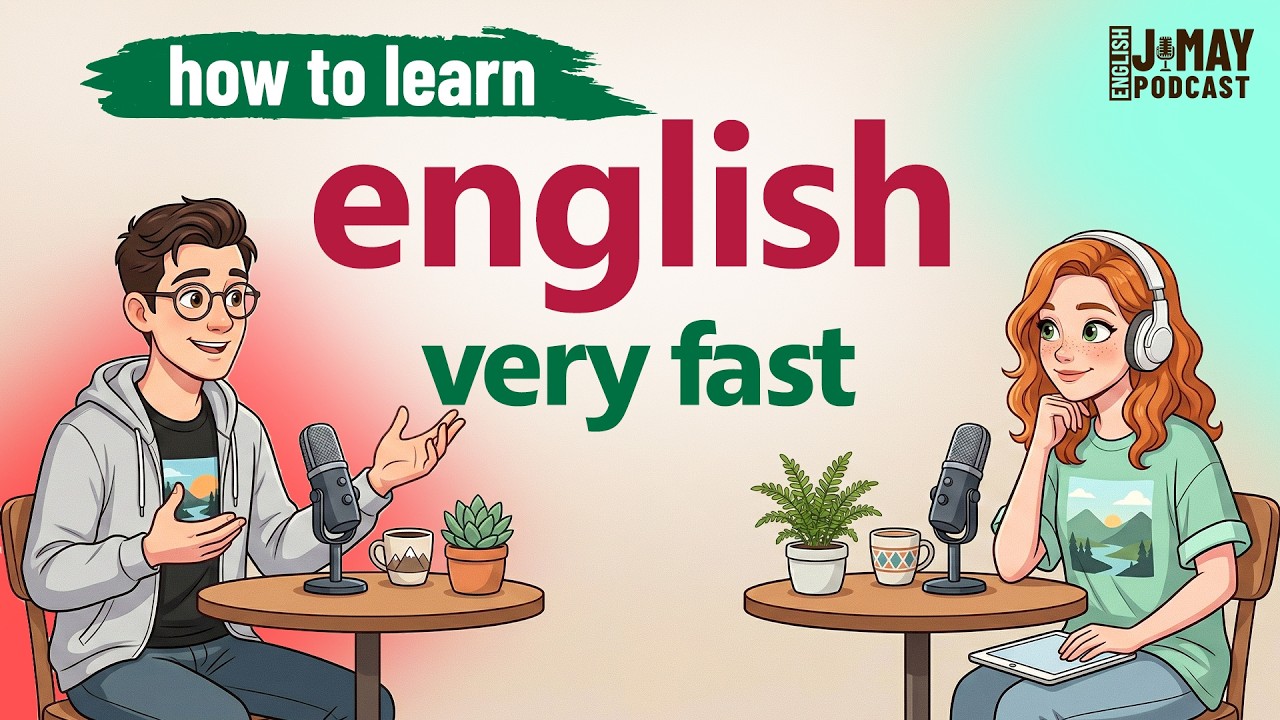 How to Learn English very FAST | J & May English Podcast