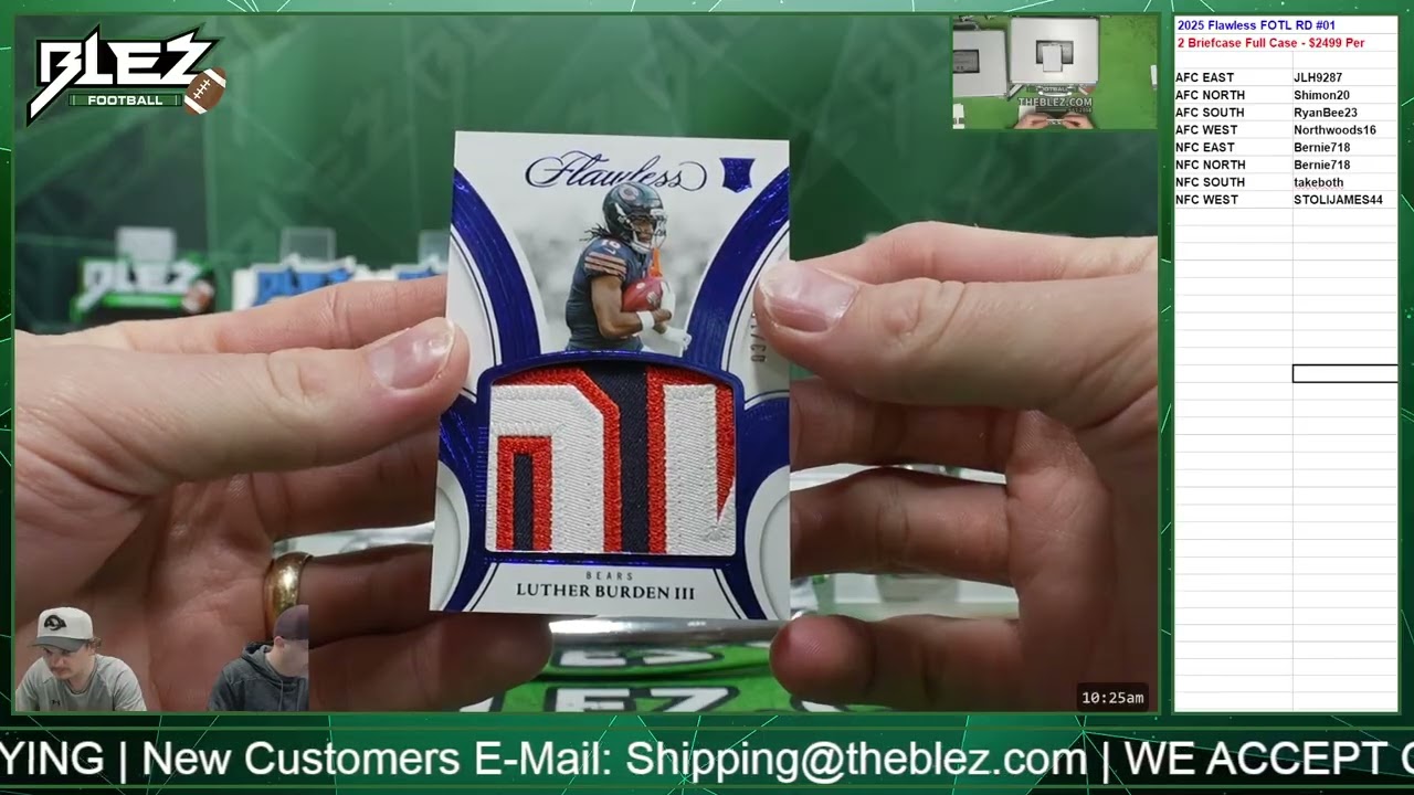 2025 Flawless FOTL RD #01 2 Briefcase Full Case Random Division Flawless First Off the Line Break
