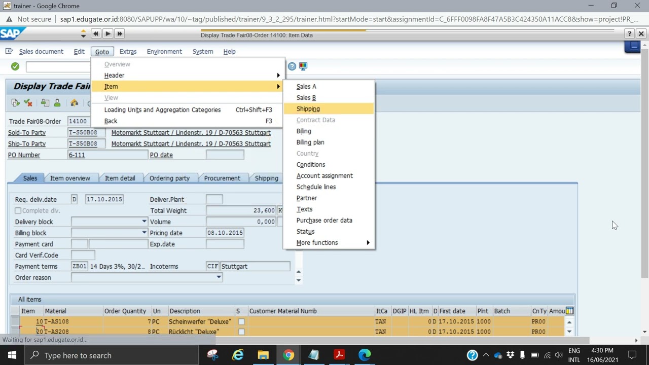 2021 SCM600 Exercise 7 Shipment Scheduling Task4