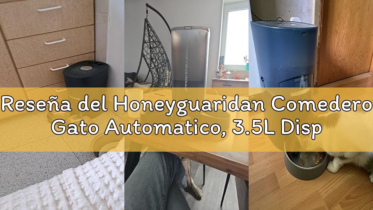 Reseña del Honeyguaridan Comedero Gato Automatico, 3.5L Dispensador Comida para Perro/Gato con Dos C