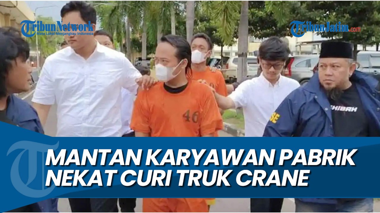 PANIK AKSINYA VIRAL, Mantan Karyawan Pabrik Nekat Curi Truk Crane Gegara Kecanduan Judol