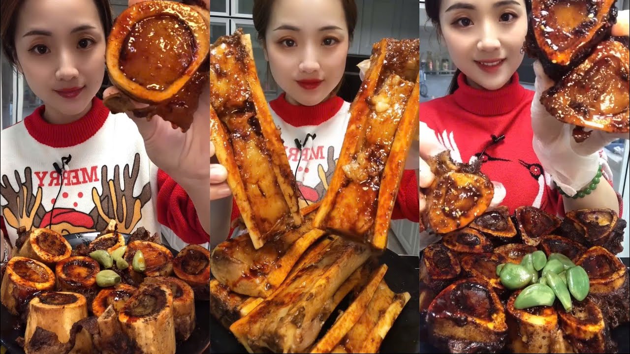 MUKBANG beef bone marrow ASMR - The best of delicious Sala food #22