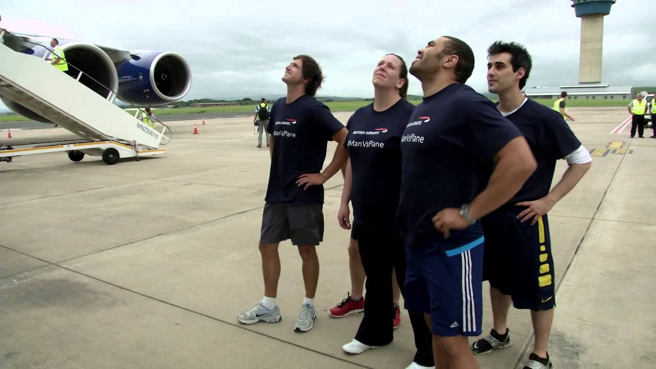 British Airways Man Vs Plane - Racing against an A380 in Durban
