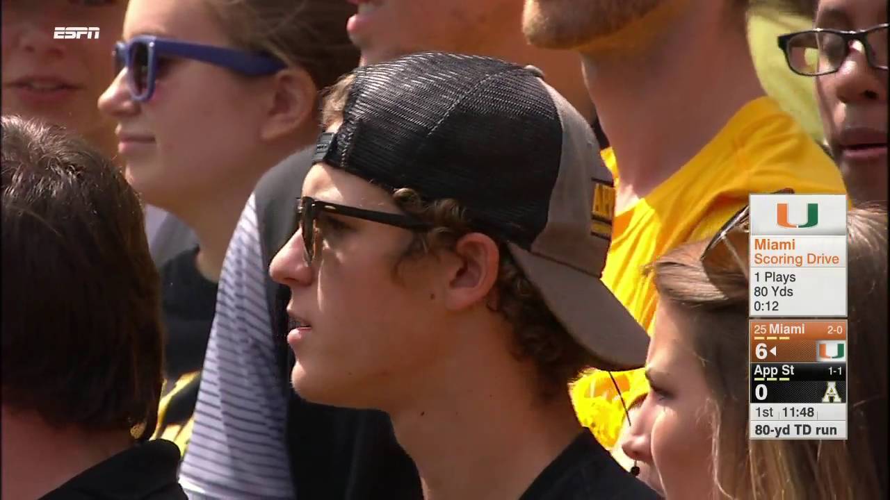 NCAAF - Miami at Appalachian State (2016)