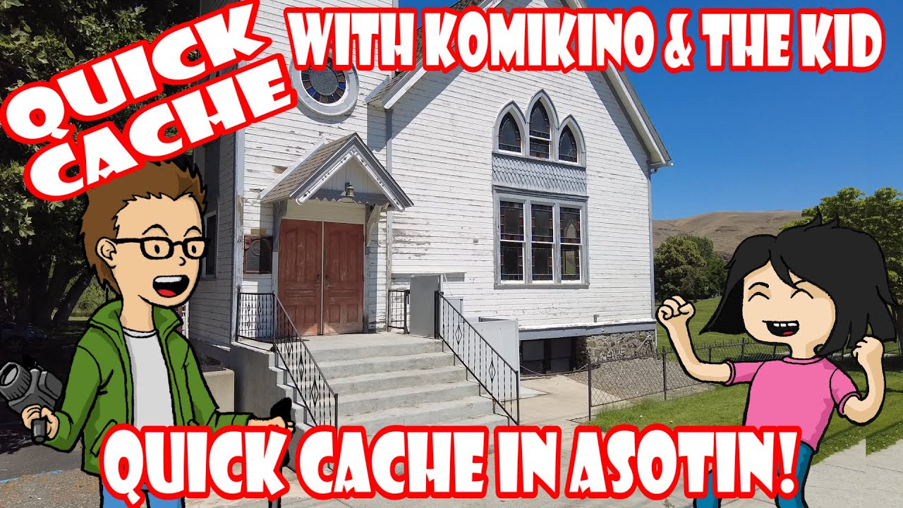 Geocaching with Komikino and The Kid: Quick Cache in Asotin