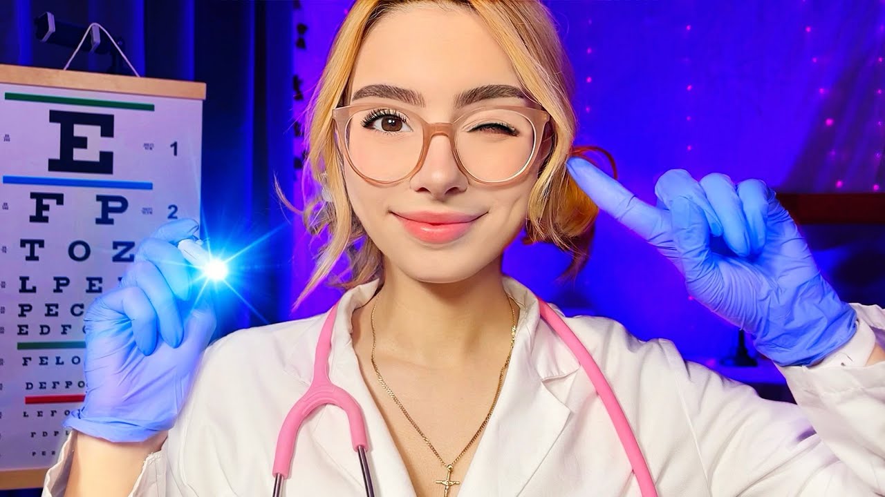 ASMR Cranial Nerve Exam BUT YOU CAN CLOSE YOUR EYES 👀👩&zwj;⚕️ Doctor Roleplay Ear, Eye, Hearing Test
