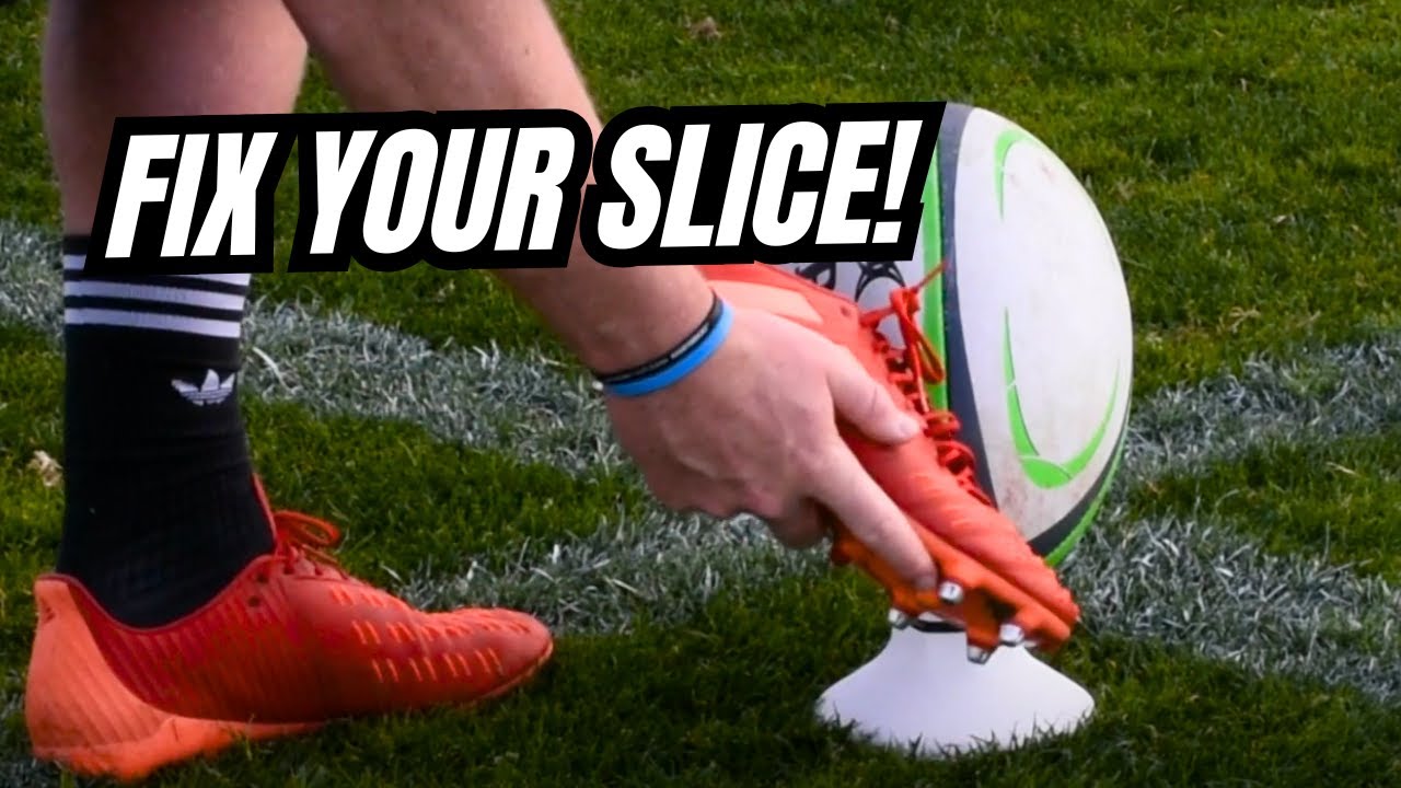 How To Fix You Slice!? @rugbybricks Rugby Goal Kicking | Kicking Tee