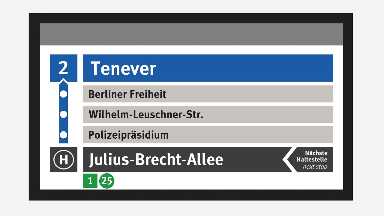 BSAG Haltestellenansagen | Linie 2 | Ri. Tenever | Zukunft 2024