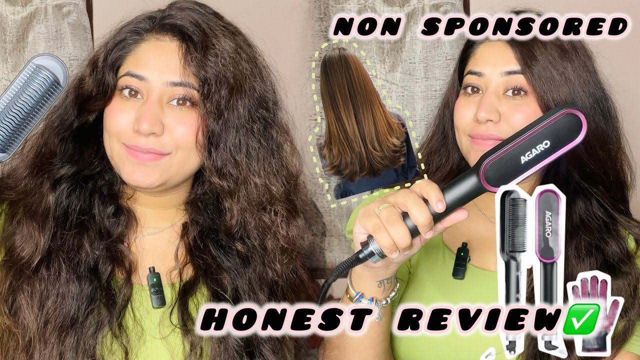 AGARO HAIR STRAIGHTENER COMB😍| NON SPONSORED| HONEST REVIEW