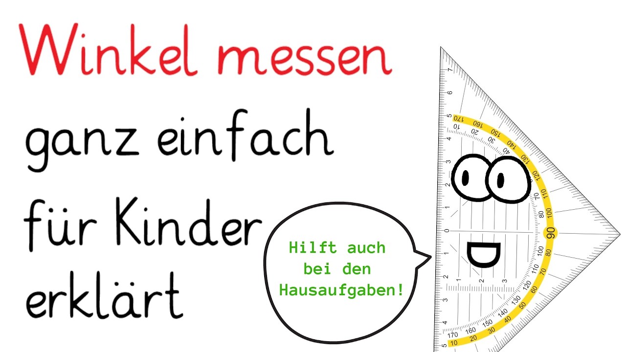 Winkel messen - Gradzahl mit dem Geodreieck bestimmen | Mathematik einfach erklärt