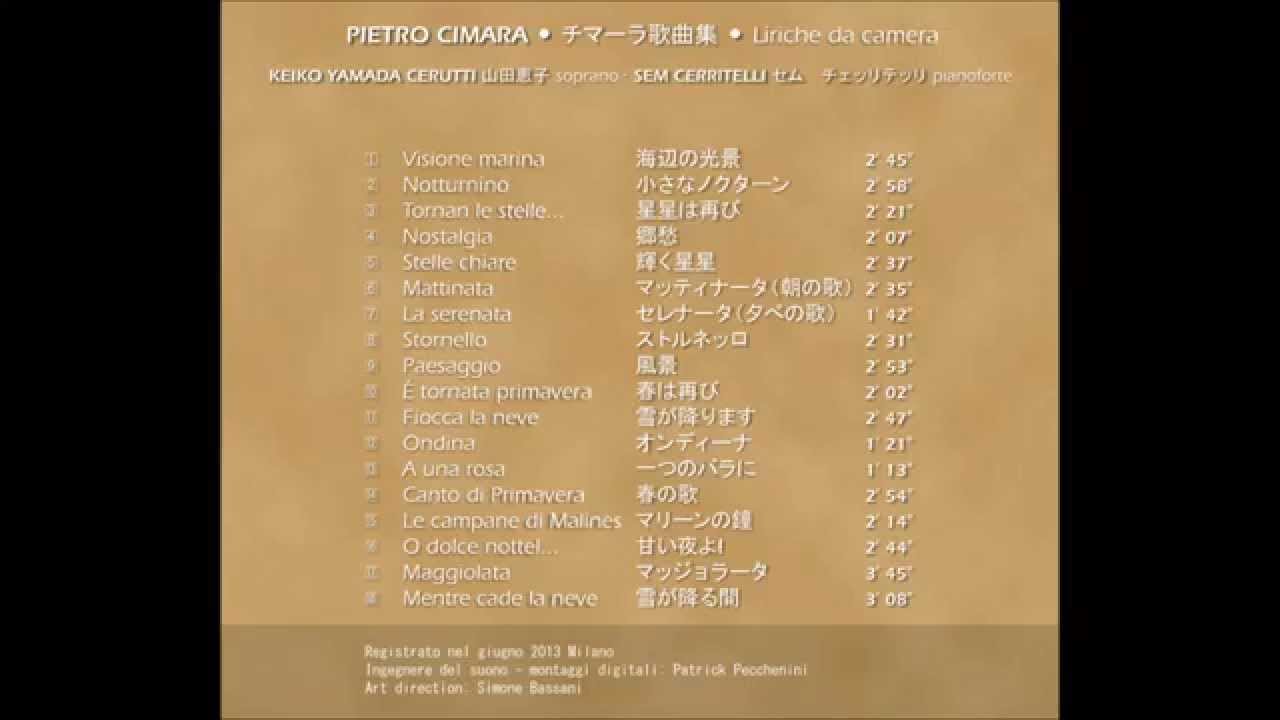 Pietro Cimara  Mentre cade la neve Keiko Yamada Cerutti
