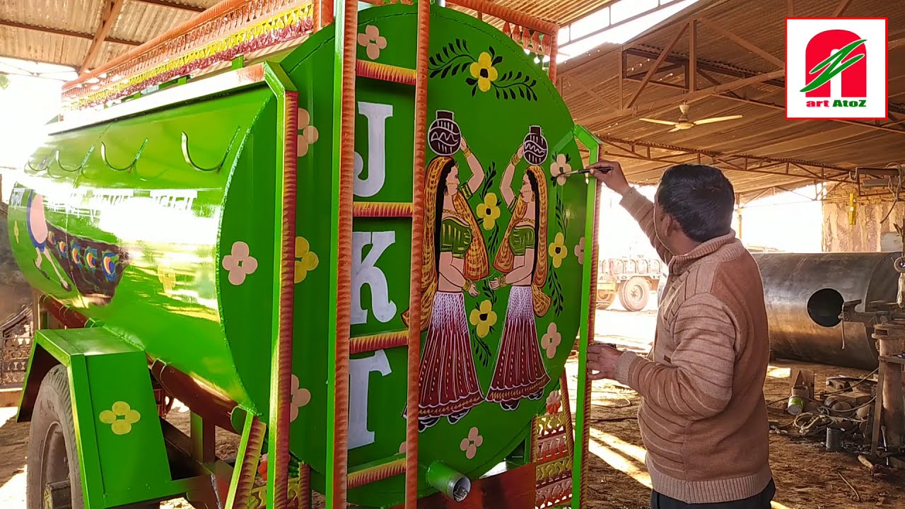 Painting On A Water Tanker / Birbal Painter / J.K. Trolley Works