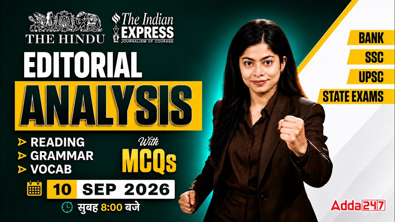 The Hindu Editorial Analysis | 10 September 2026 | Daily Vocab & Grammar | By Udisha Mam