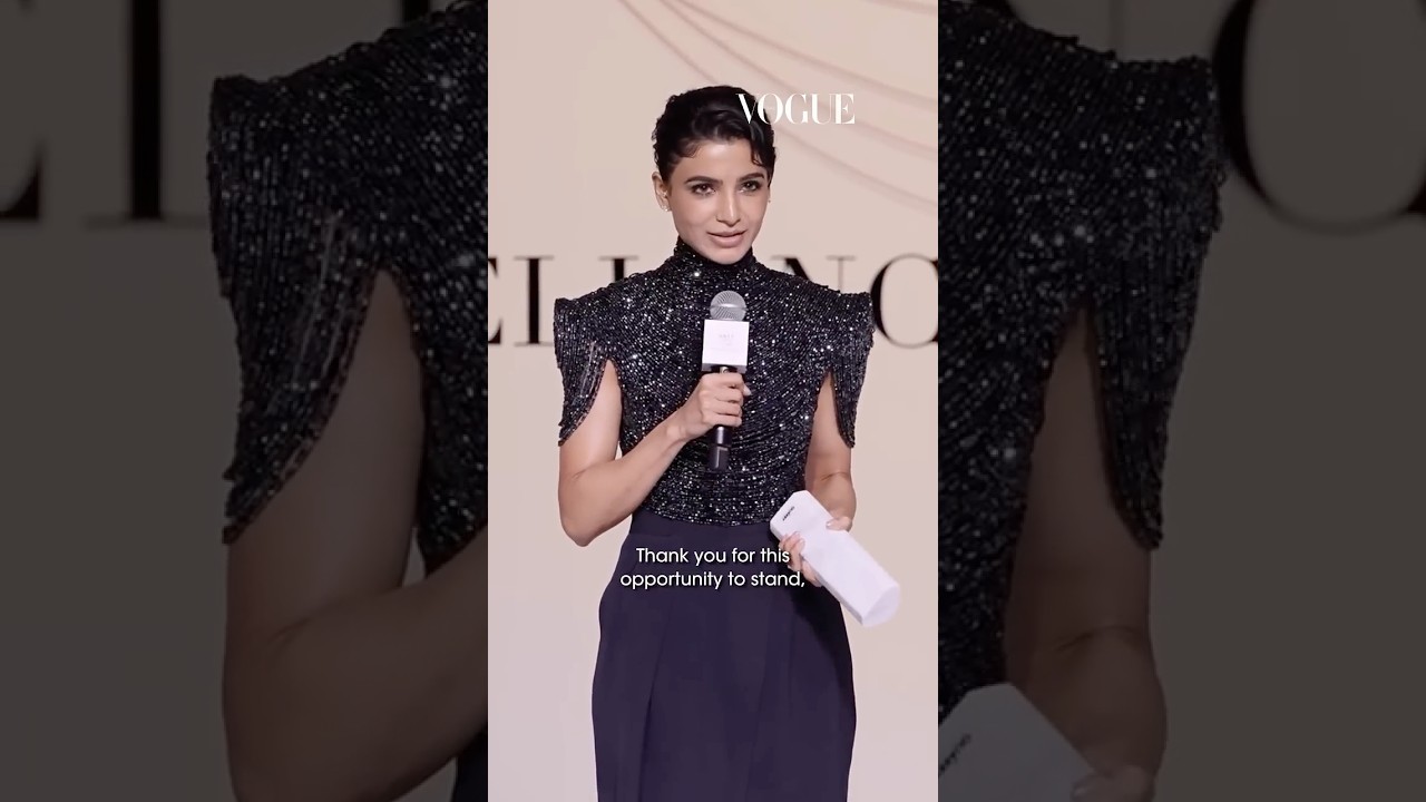 Samantha Ruth Prabhu's winning speech at Vogue Values: Women of Excellence