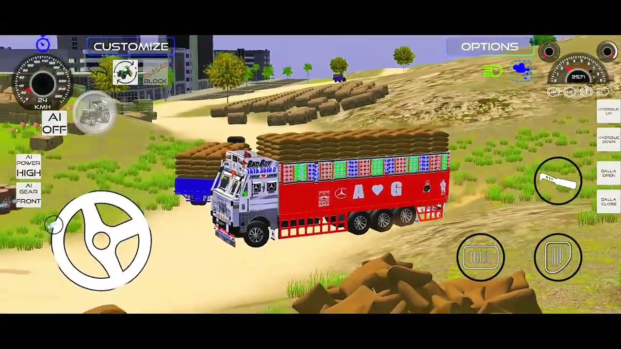 🔴Drive JCB and Uploading 🪨🏗Stone From Dumper🌋Truck in Game#truck​ #jcb​#tractor​#dumper​#games​ 0139