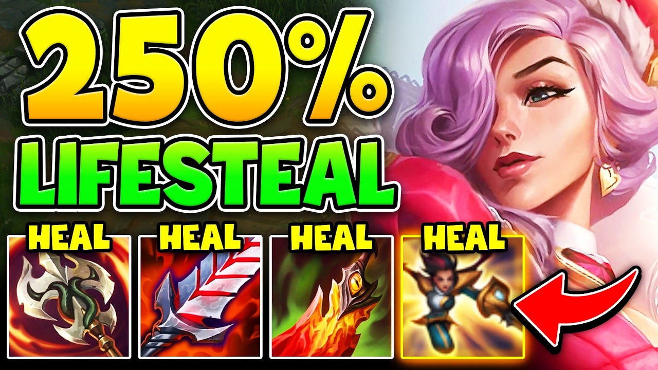 Fiora, but I have 250% LIFESTEAL and every Q heals more than a Soraka ult...