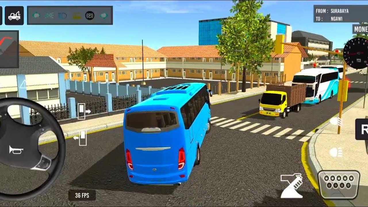BUS simulator in |🔥| euro coach bus simulator indonesia| New euro coach bus simulator#game