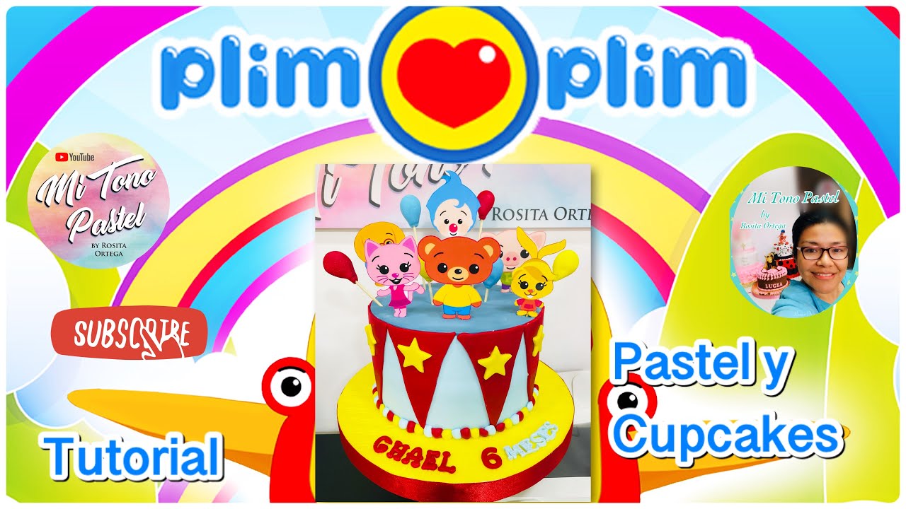 Plim Plim y sus amigos pastel y Cupcakes ( Tutorial Decoración)