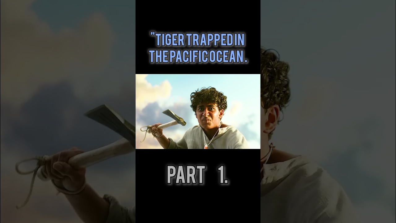 The tiger trapped in the specific ocean with human.