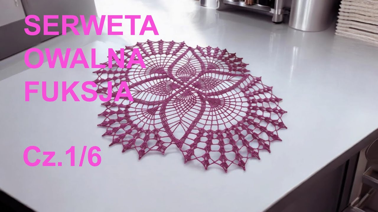 Serweta owalna fuksja. Oval fuchsia napkin. Servilleta ovalada fucsia. Cz.1/6