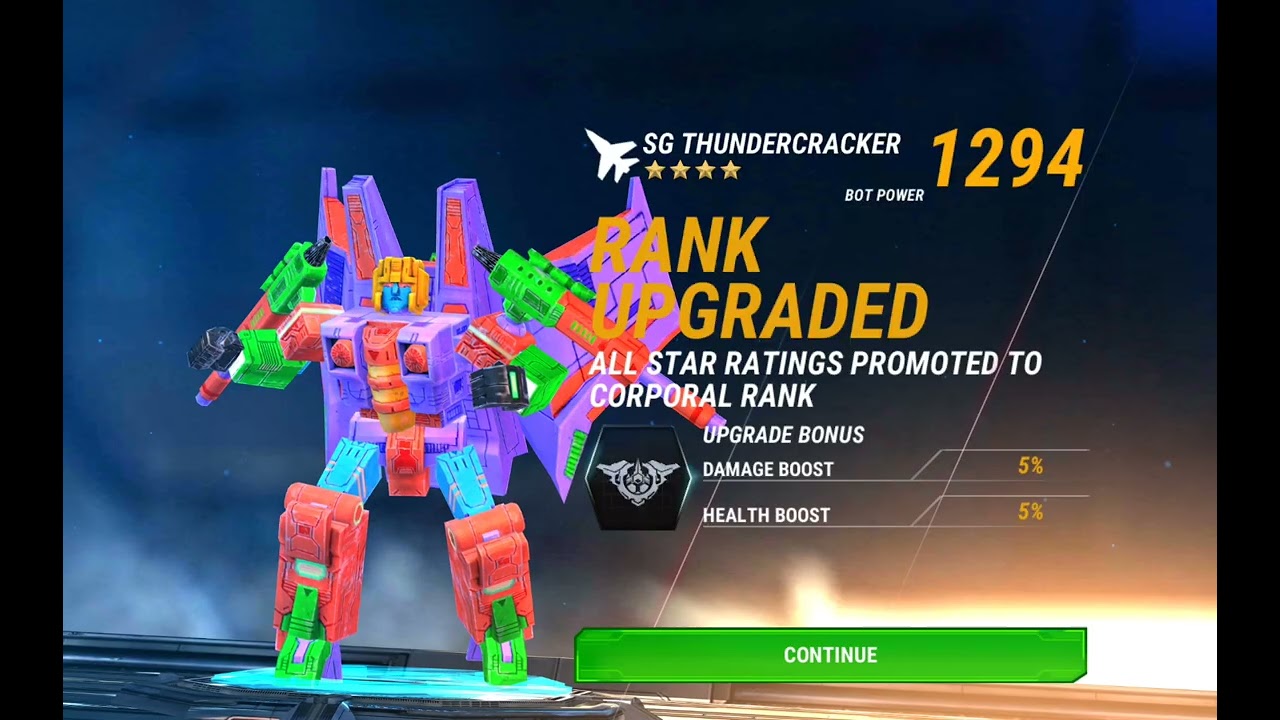 Ranking up units and a quick match on my Autobot account on April 12th (Gameplay).