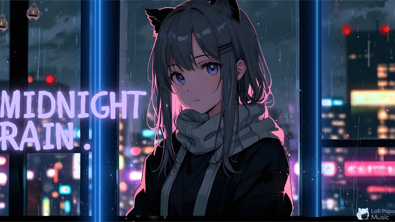A Quiet Rainy Night in the City 🌙 Soft Neko Girl Lofi to Relax & Sleep